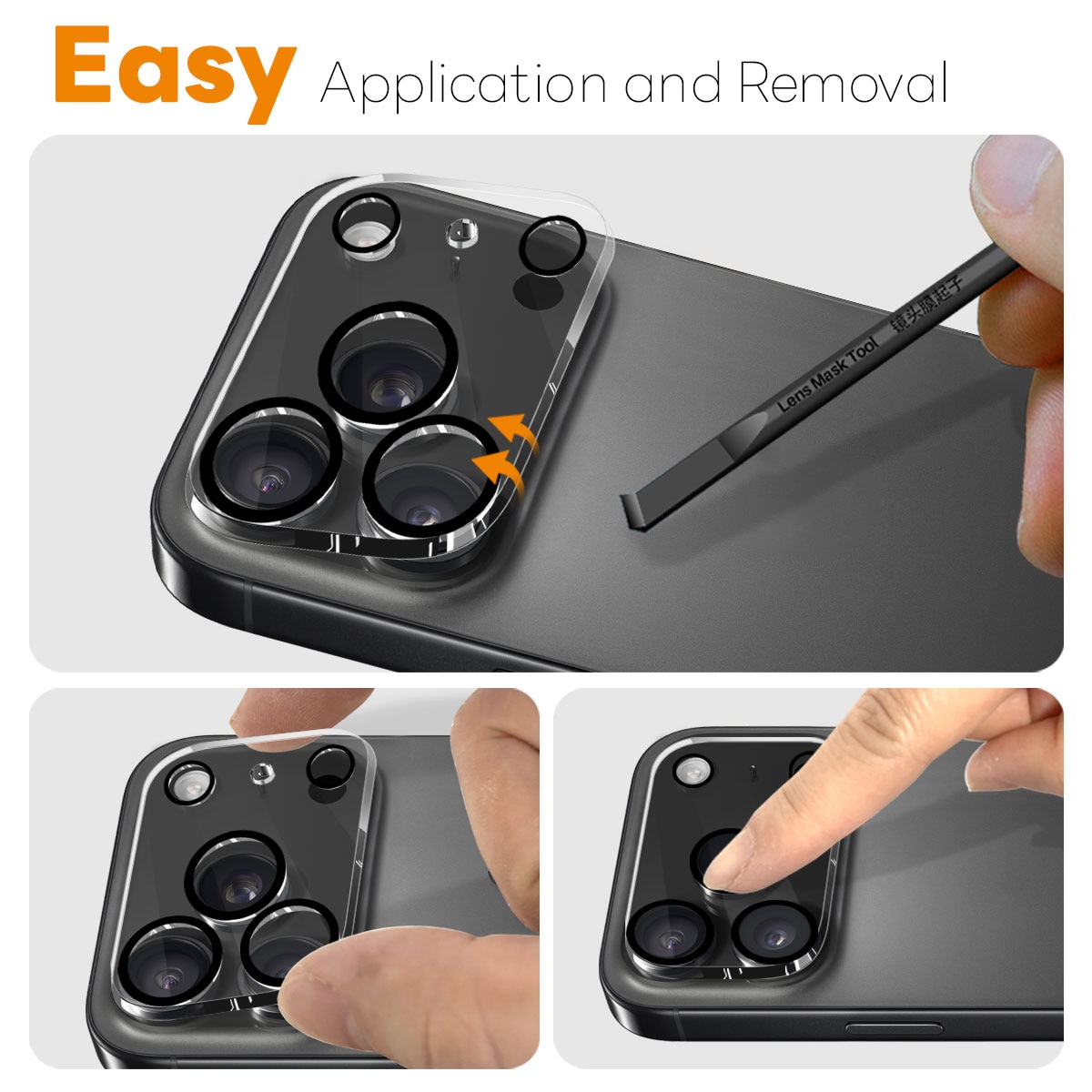 Cubre objetivo de cristal templado iPhone 17 Pro (2 piezas)