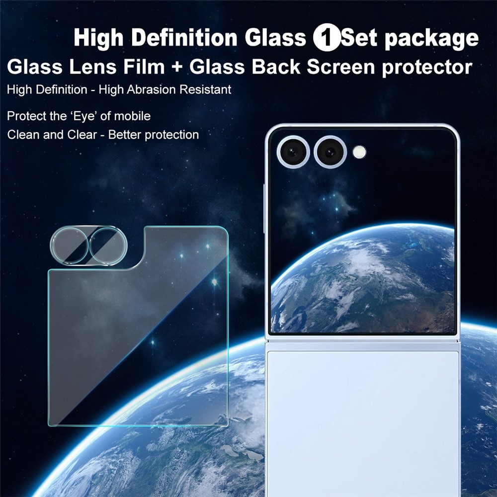 Protector Pantalla Exterior y Cubre objetivo Samsung Galaxy Z Flip 7 Transparente