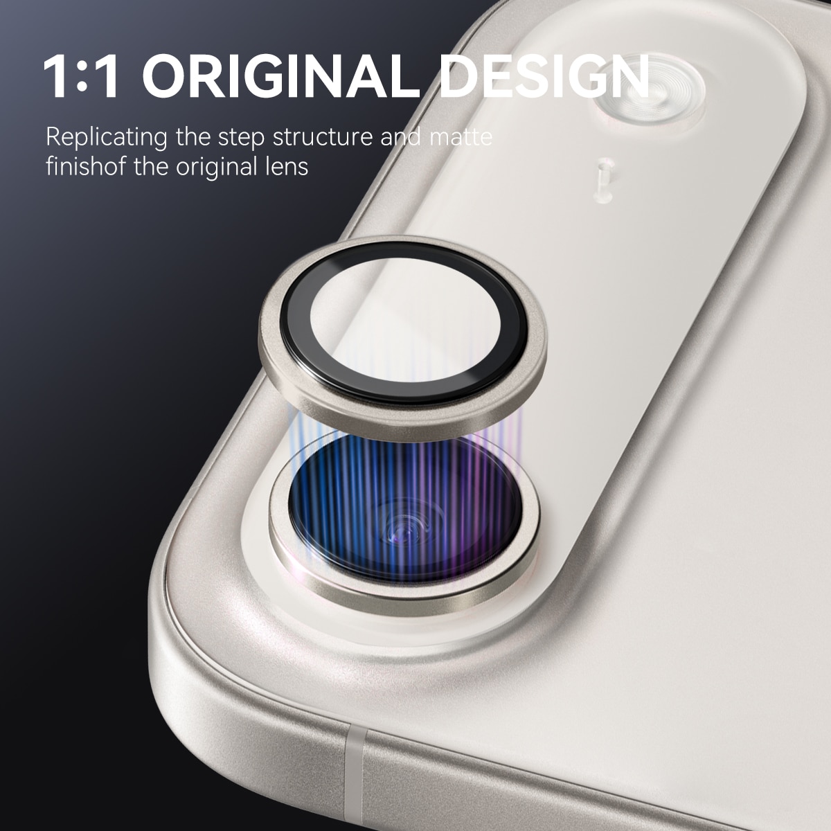 Cubre objetivo de cristal templado aluminio iPhone 17 Air Gris