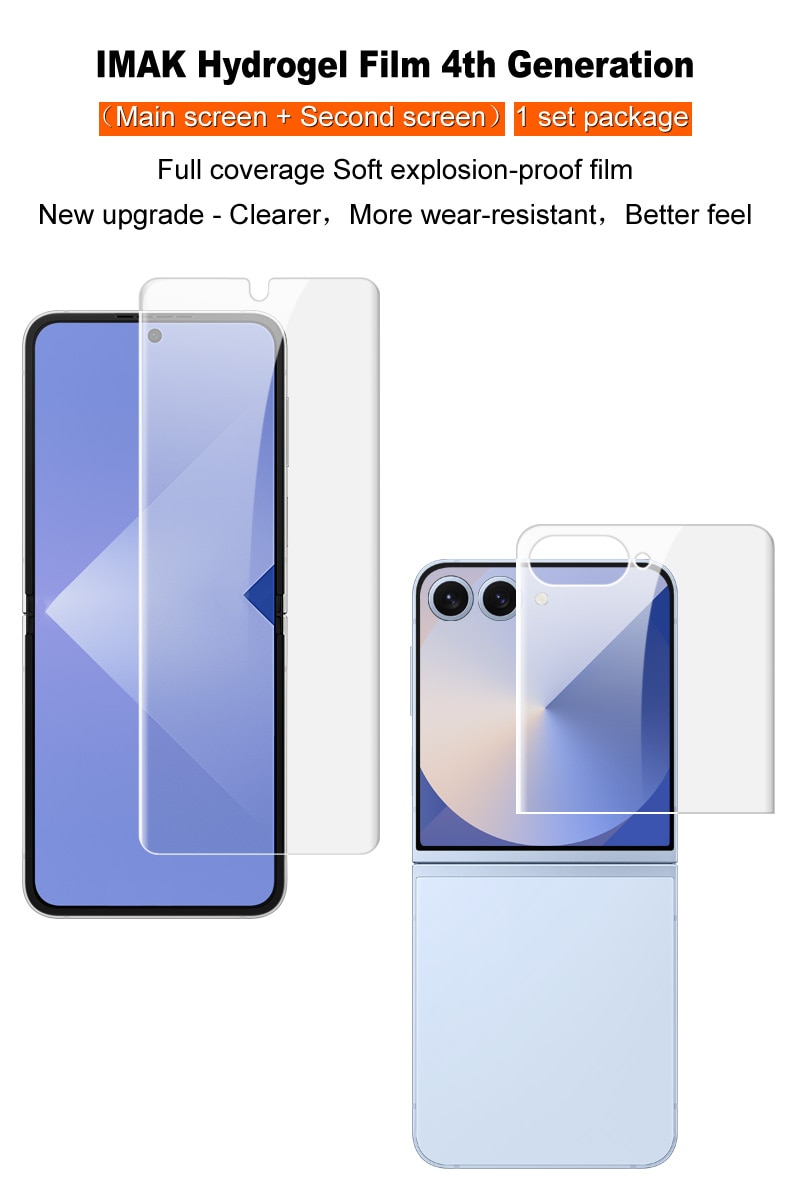 Hydrogel Protector Pantalla Cobertura total Samsung Galaxy Z Flip 7