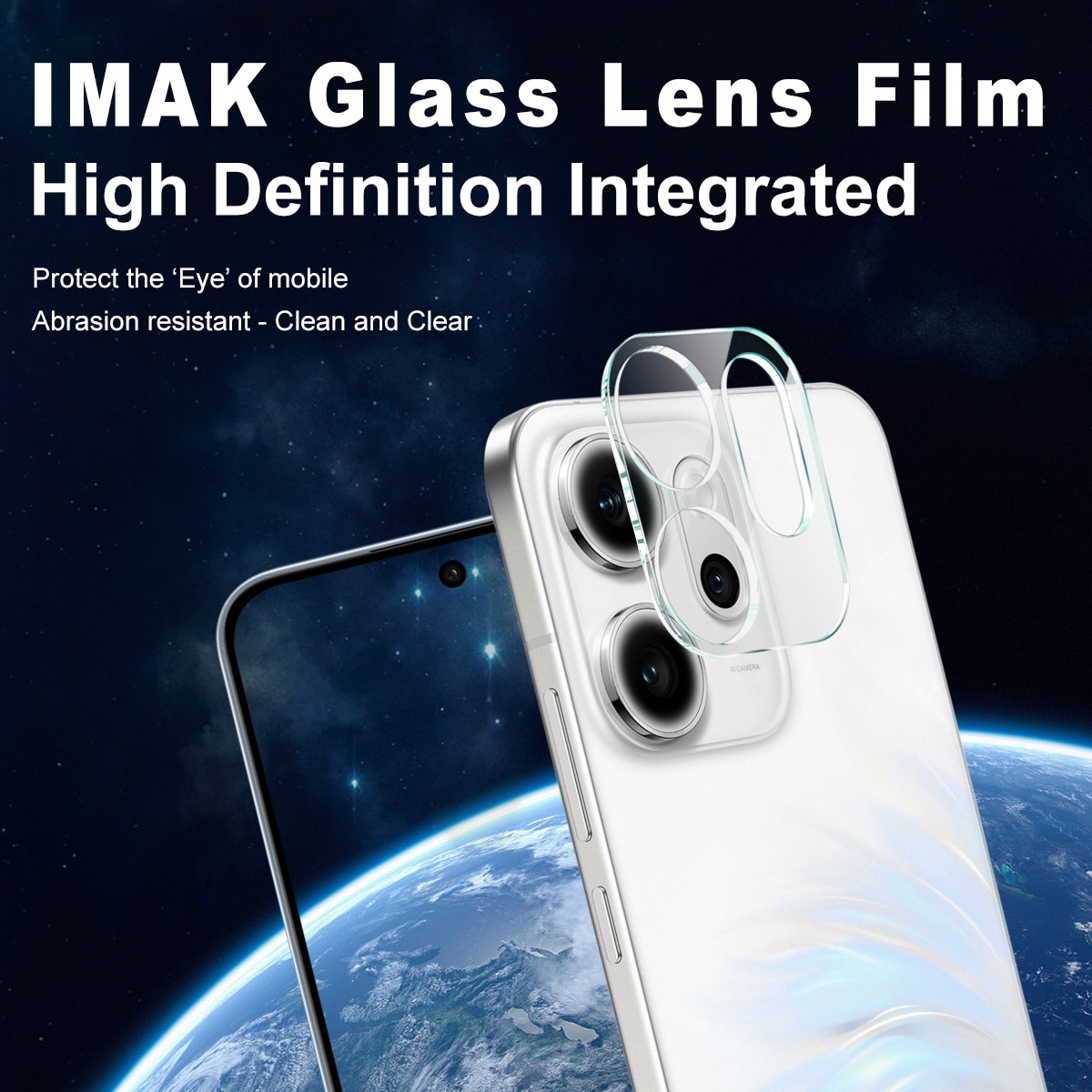 Cubre objetivo de cristal templado de 0,2mm Oppo Reno 14 F Transparente