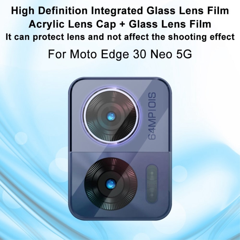 Cubre objetivo de cristal templado de 0,2mm Motorola Edge 30 Neo Transparente