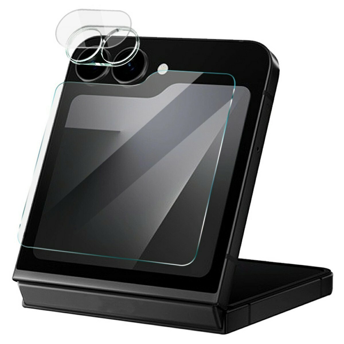 Protector Pantalla Exterior y Cubre objetivo Samsung Galaxy Z Flip 7 FE Transparente