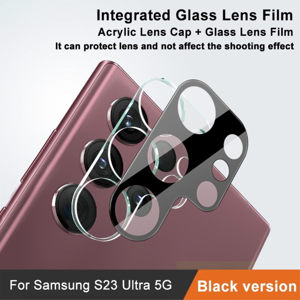 Cubre objetivo de cristal templado de 0,2mm Samsung Galaxy S23 Ultra negro
