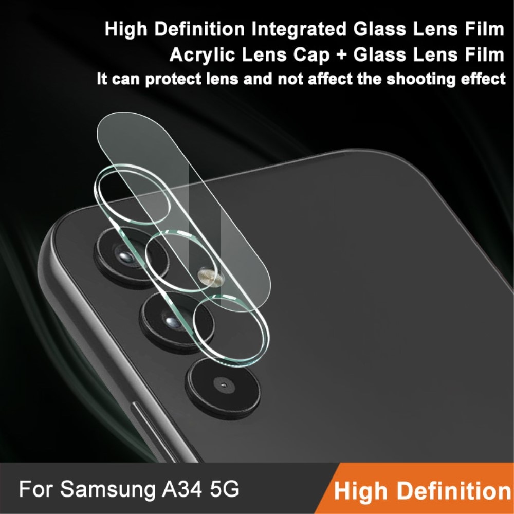 Cubre objetivo de cristal templado de 0,2mm Samsung Galaxy A34 transparente