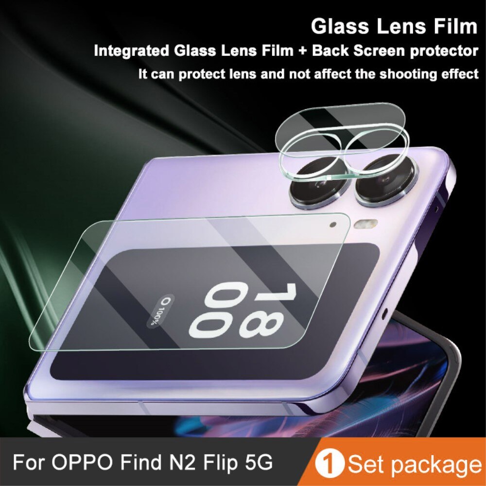 Protector Pantalla Exterior y Cubre objetivo Oppo Find N2 Flip Transparente