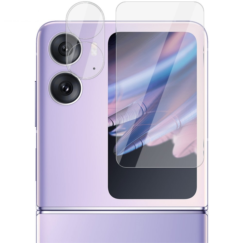 Protector Pantalla Exterior y Cubre objetivo Oppo Find N2 Flip Transparente