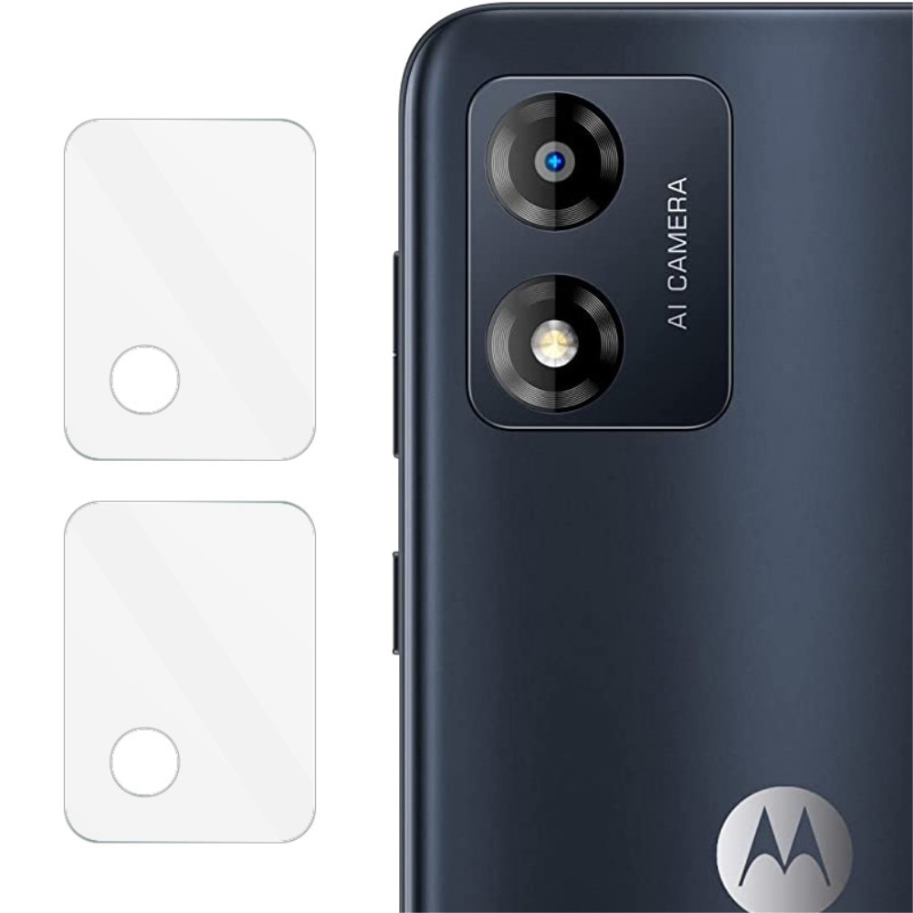 Cubre objetivo de cristal templado de 0,2mm (2 piezas) Motorola Moto E13 transparente