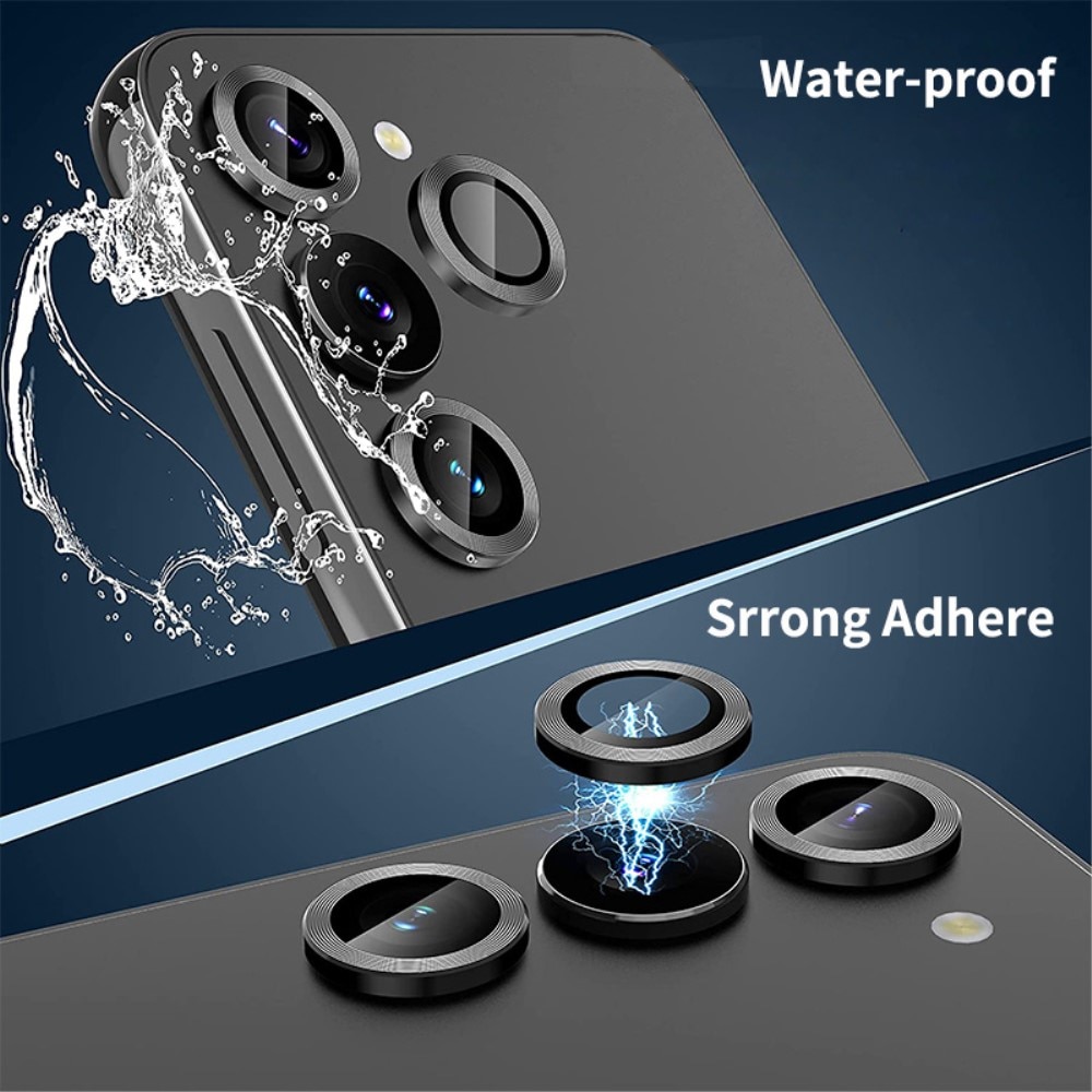 Cubre objetivo de cristal templado aluminio Samsung Galaxy A54 negro