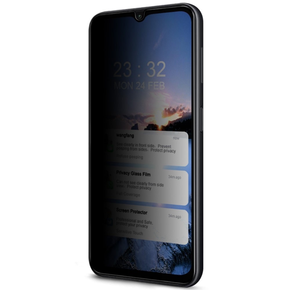 Protector pantalla cobertura privacidad total de cristal emplado Samsung Galaxy A14 Negro