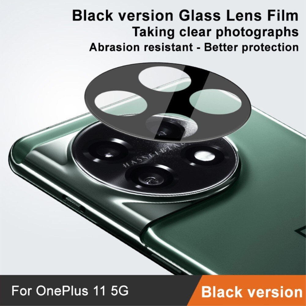 Cubre objetivo de cristal templado de 0,2mm OnePlus 11 negro