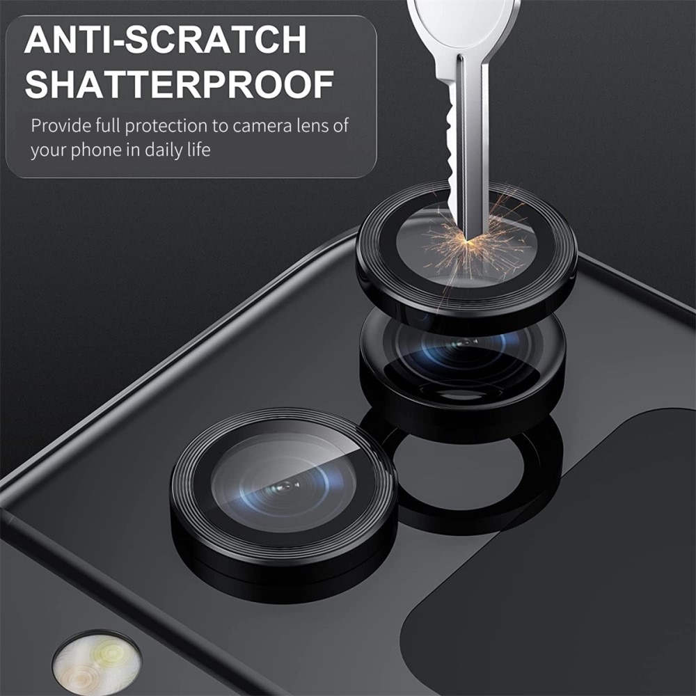 Cubre objetivo de cristal templado aluminio Samsung Galaxy Z Flip 4 negro