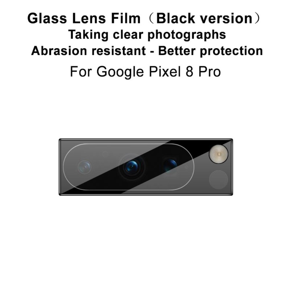 Cubre objetivo de cristal templado de 0,2mm Google Pixel 8 Pro Negro