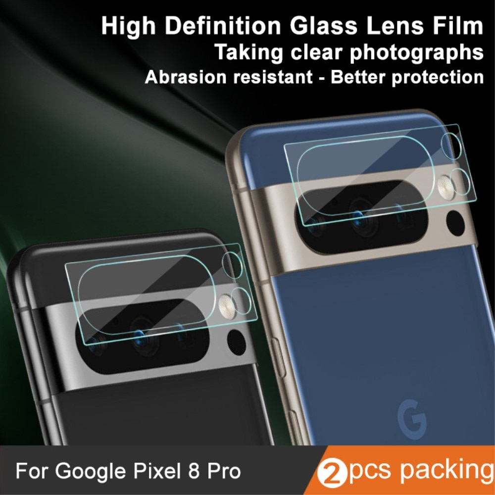 Protector Cámara de cristal templado de 0,2mm (2 piezas) Google Pixel 8 Pro transparente
