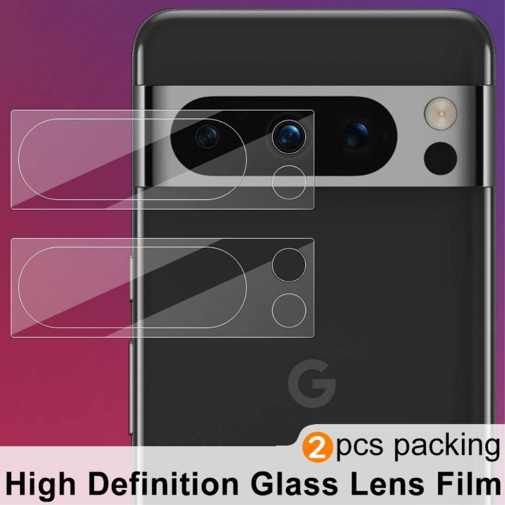 Protector Cámara de cristal templado de 0,2mm (2 piezas) Google Pixel 8 Pro transparente