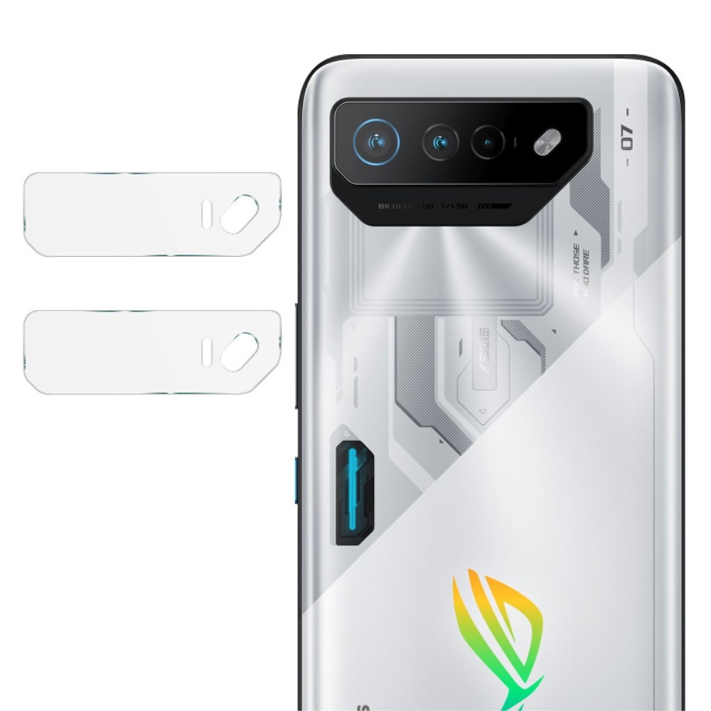 Cubre objetivo de cristal templado de 0,2mm (2 piezas) Asus ROG Phone 7 Ultimate transparente