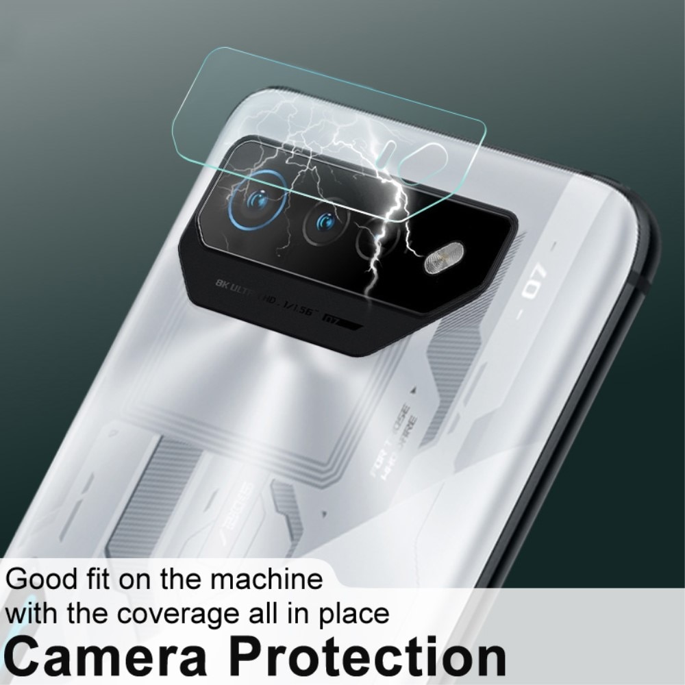 Cubre objetivo de cristal templado de 0,2mm (2 piezas) Asus ROG Phone 7 transparente