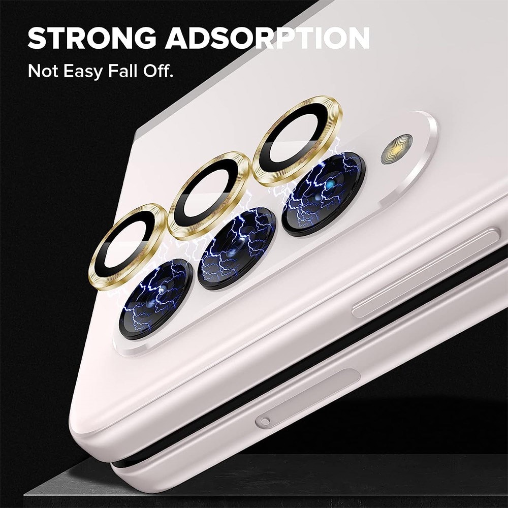 Cubre objetivo de cristal templado aluminio Samsung Galaxy Z Fold 5 oro