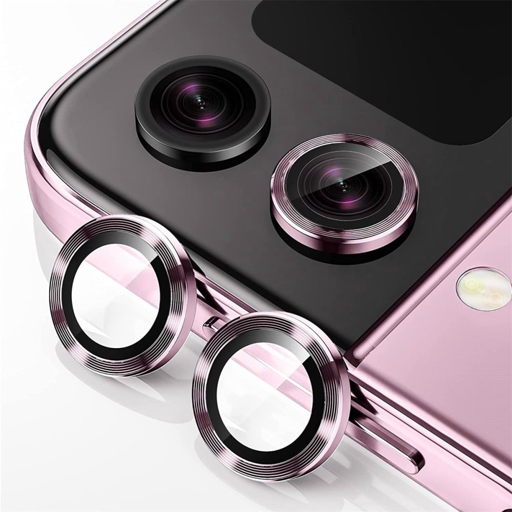 Cubre objetivo de cristal templado aluminio Samsung Galaxy Z Flip 5 rosado