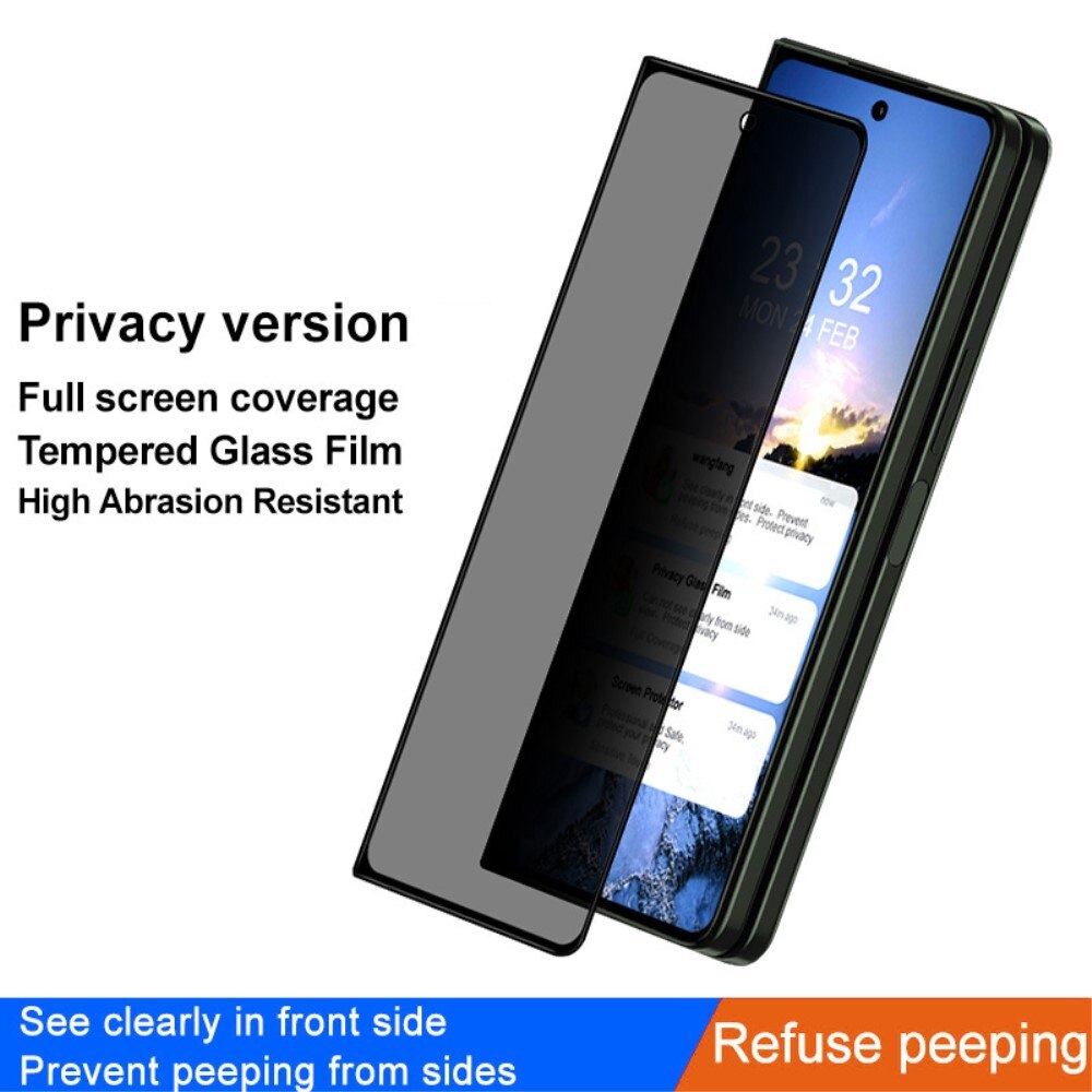 Protector pantalla cobertura privacidad total de cristal emplado Samsung Galaxy Z Fold 5