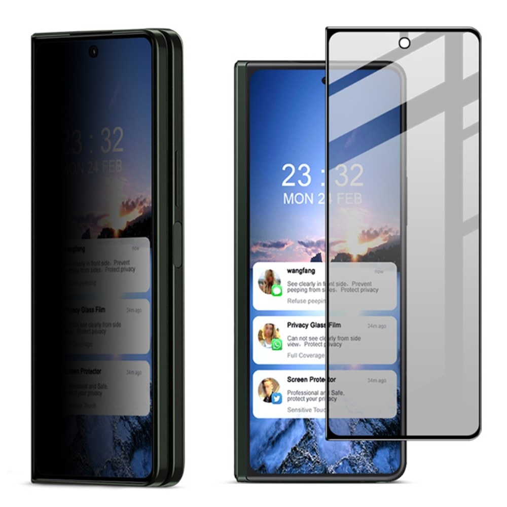 Protector pantalla cobertura privacidad total de cristal emplado Samsung Galaxy Z Fold 5