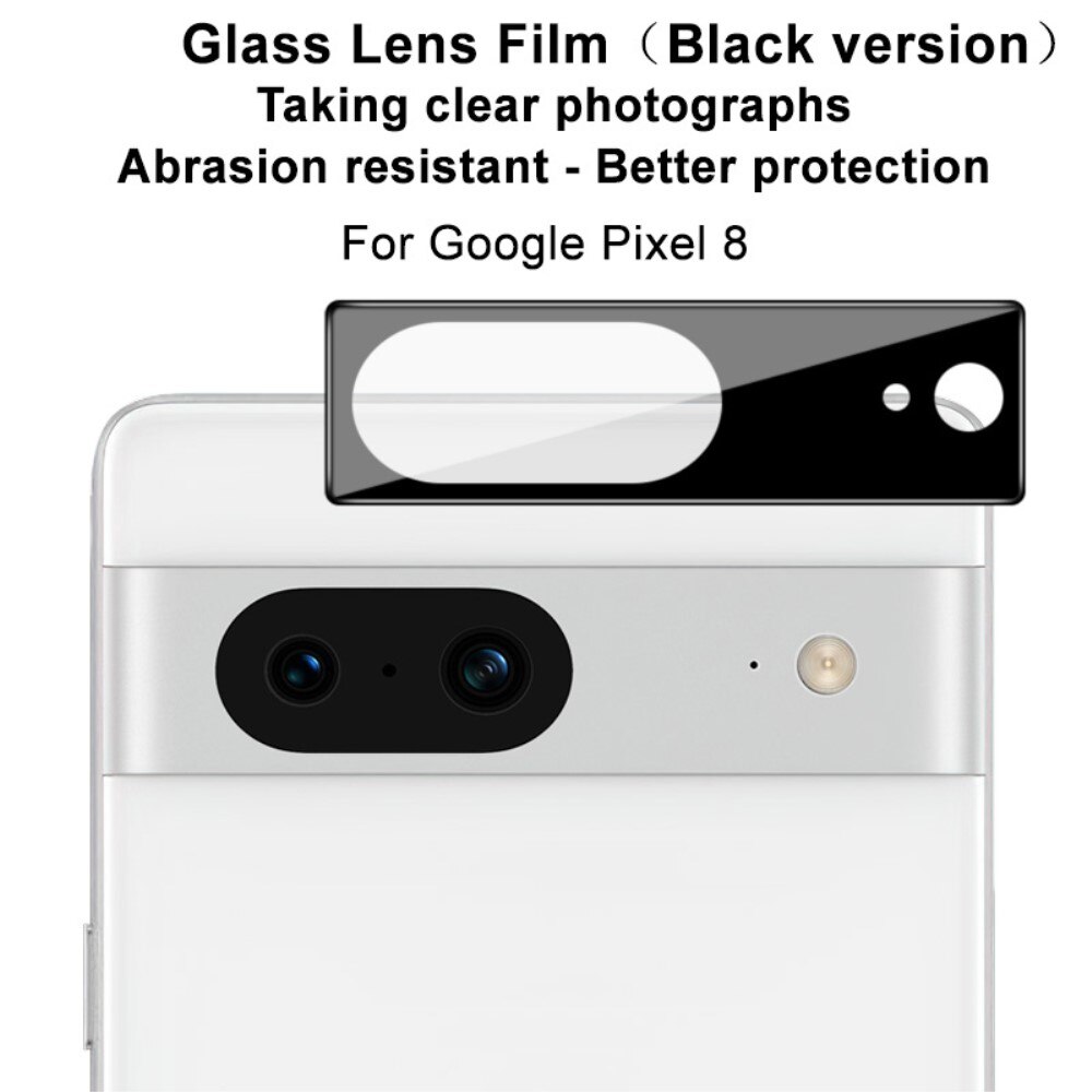 Cubre objetivo de cristal templado de 0,2mm Google Pixel 8 Negro
