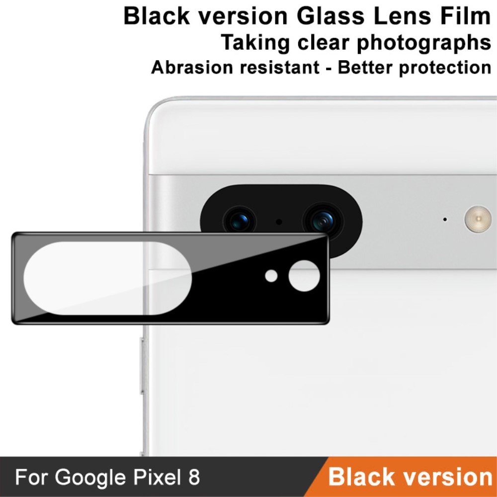 Cubre objetivo de cristal templado de 0,2mm Google Pixel 8 negro