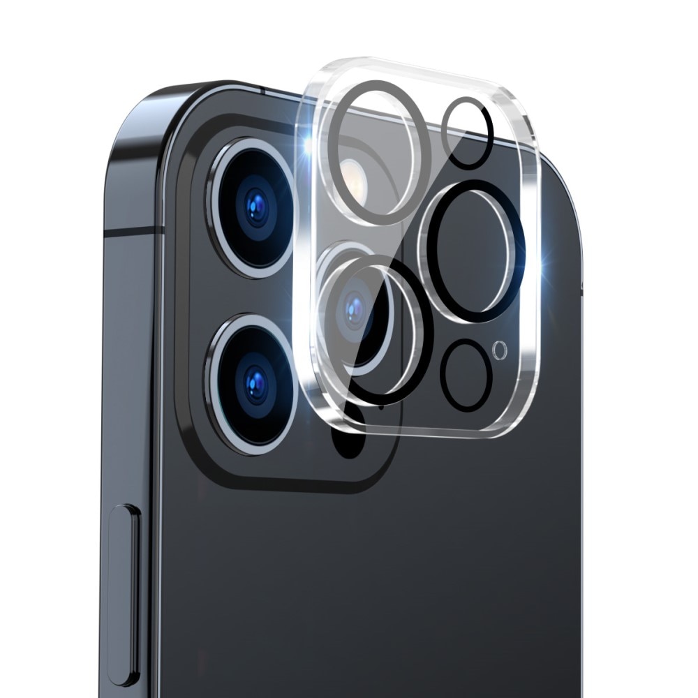 Cubre objetivo de cristal templado aluminio iPhone 15 Pro Max Transparente
