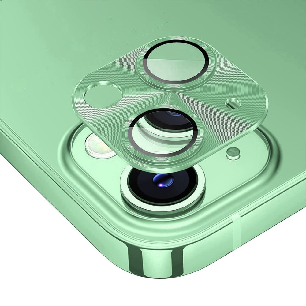 Protector Cámara Cristal Templado Aluminio iPhone 15 Plus verde