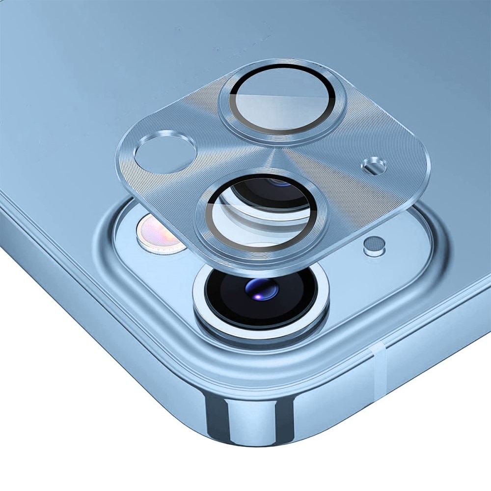 Protector Cámara Cristal Templado Aluminio iPhone 15 Plus azul