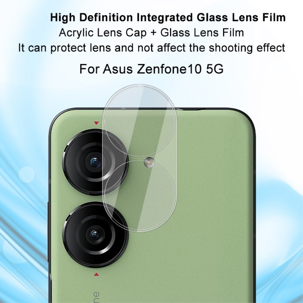 Cubre objetivo de cristal templado de 0,2mm Asus ZenFone 10 Transparente