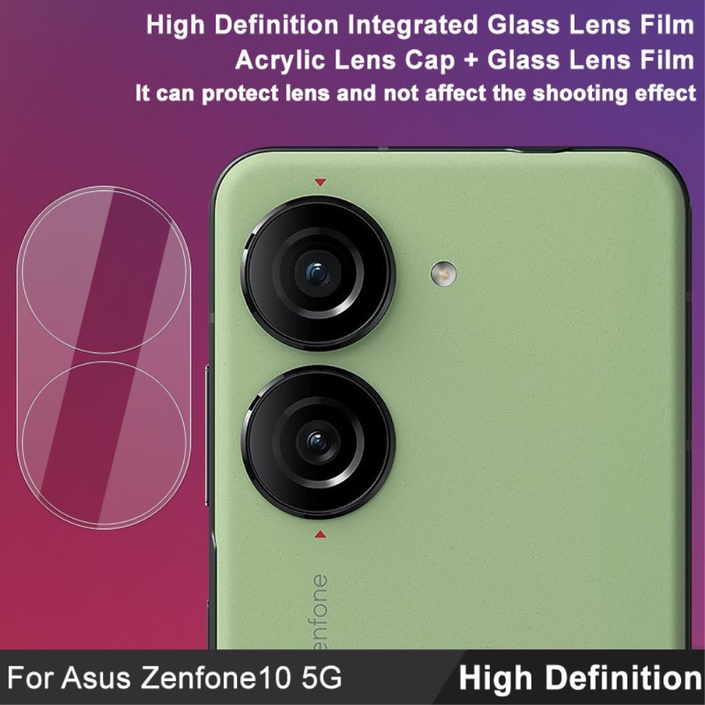 Cubre objetivo de cristal templado de 0,2mm Asus ZenFone 10 Transparente