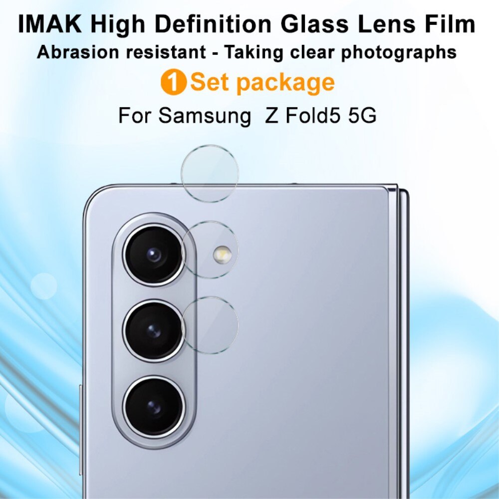 Cubre objetivo de cristal templado de 0,2mm Samsung Galaxy Z Fold 5 Transparente