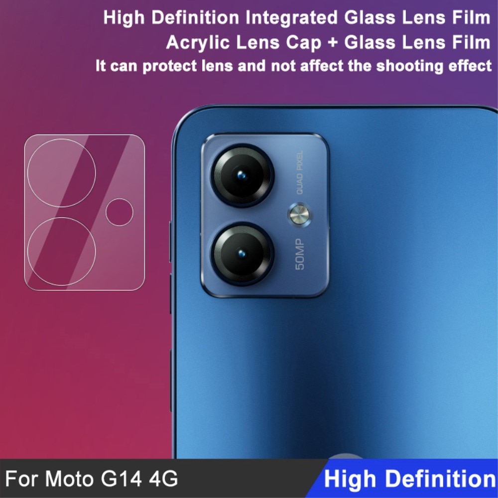 Cubre objetivo de cristal templado de 0,2mm Motorola Moto G14 Transparente