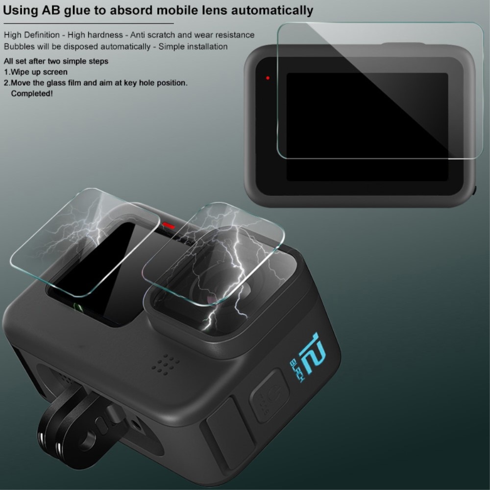 Protector de pantalla cobertura total cristal templado GoPro HERO12 Black