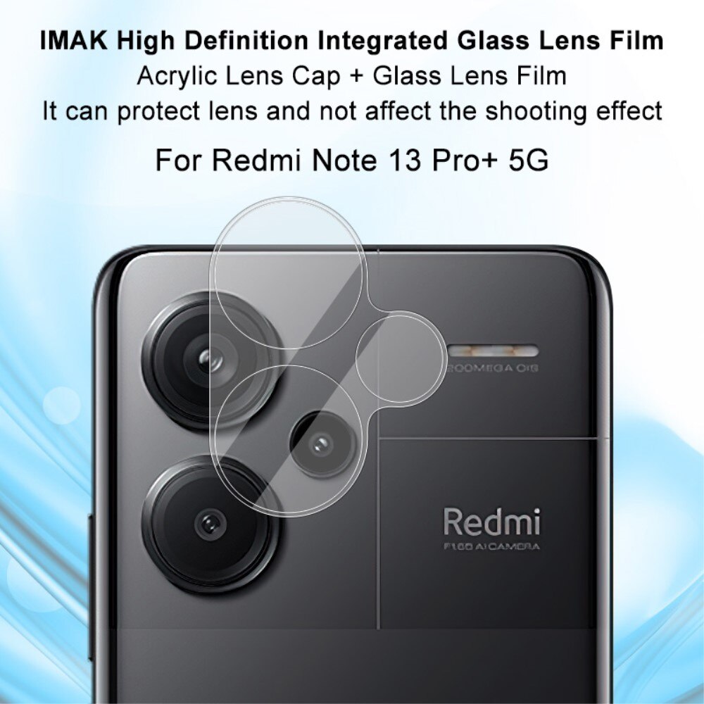 Cubre objetivo de cristal templado de 0,2mm Xiaomi Redmi Note 13 Pro Plus Transparente