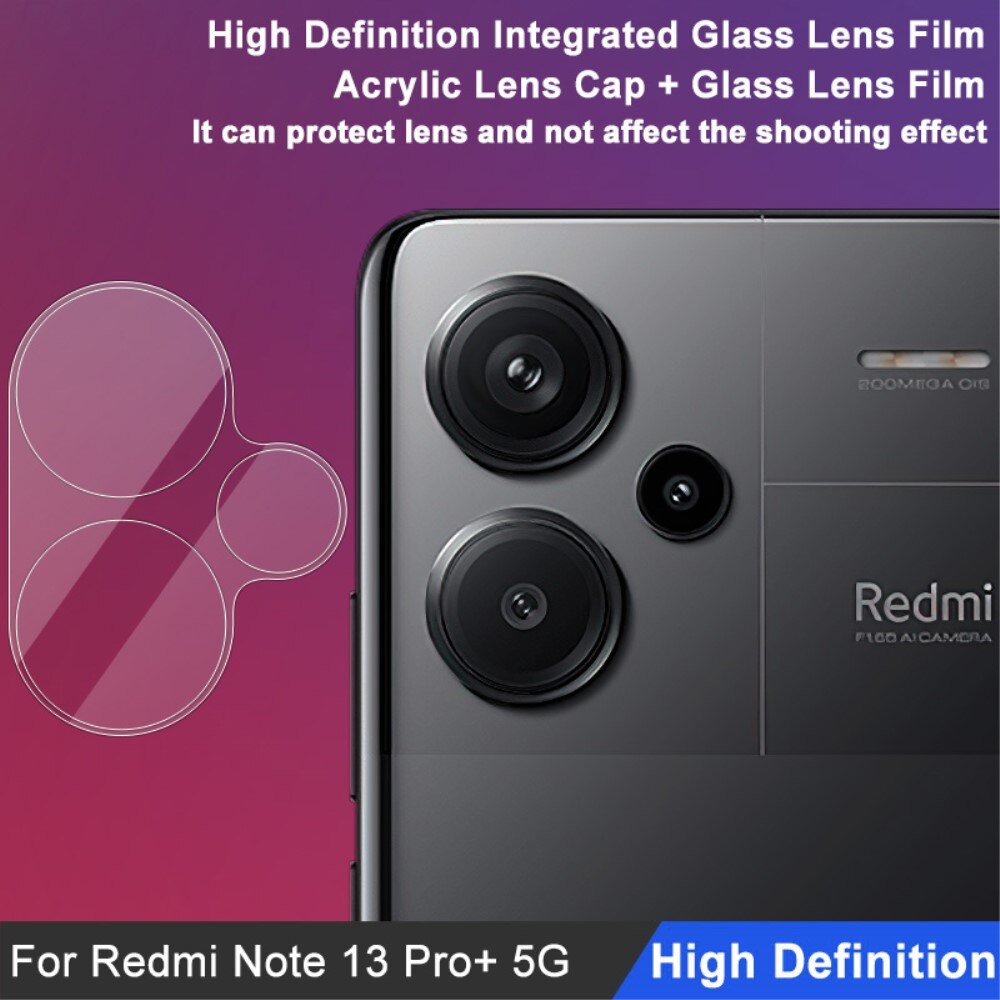 Cubre objetivo de cristal templado de 0,2mm Xiaomi Redmi Note 13 Pro Plus Transparente