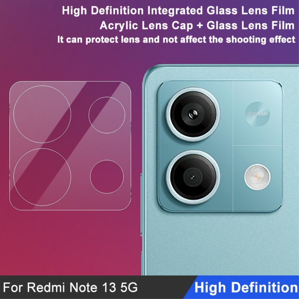 Cubre objetivo de cristal templado de 0,2mm Xiaomi Redmi Note 13 Transparente