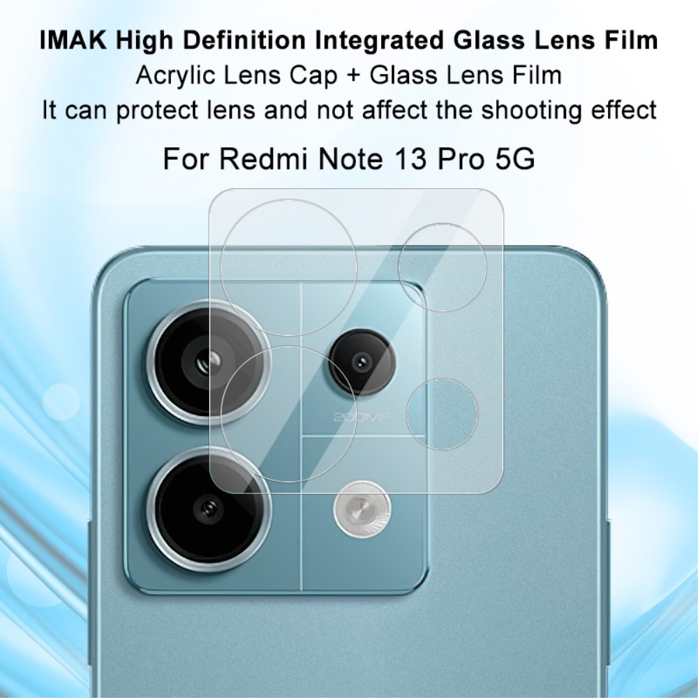 Cubre objetivo de cristal templado de 0,2mm Xiaomi Redmi Note 13 Pro Transparente