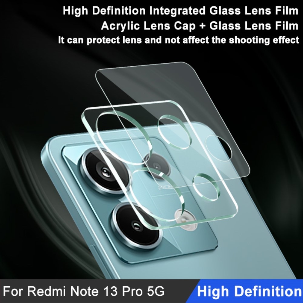 Cubre objetivo de cristal templado de 0,2mm Xiaomi Redmi Note 13 Pro Transparente