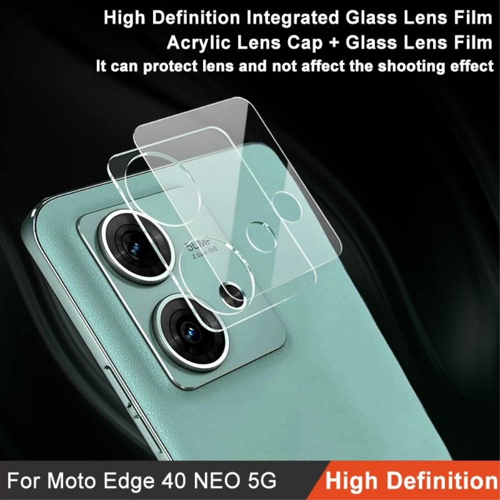 Cubre objetivo de cristal templado de 0,2mm Motorola Edge 40 Neo transparente