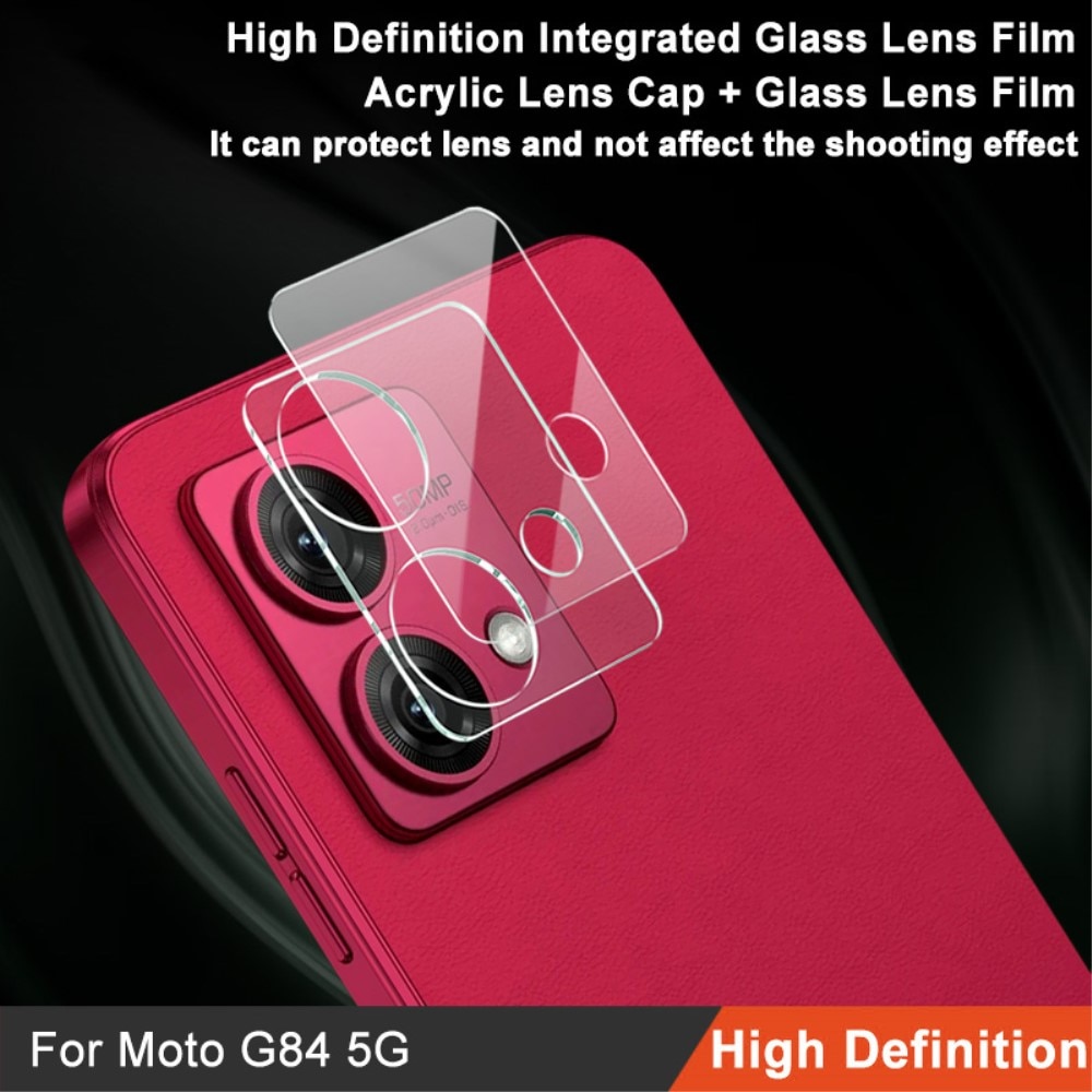 Cubre objetivo de cristal templado de 0,2mm Motorola Moto G84 transparente