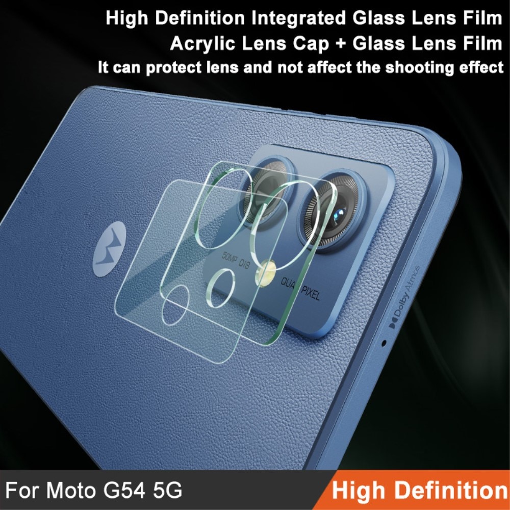 Cubre objetivo de cristal templado de 0,2mm Motorola Moto G54 transparente