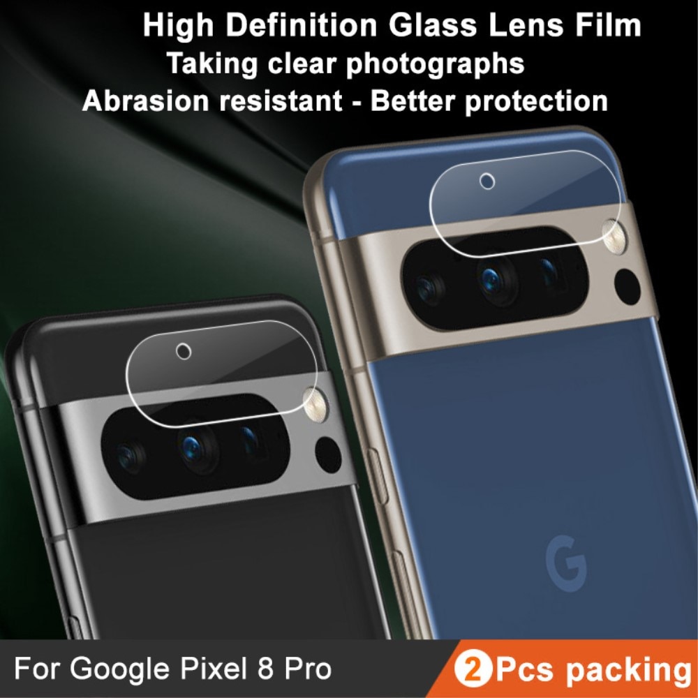 Cubre objetivo de cristal templado de 0,2mm (2 piezas) Google Pixel 8 Pro transparente