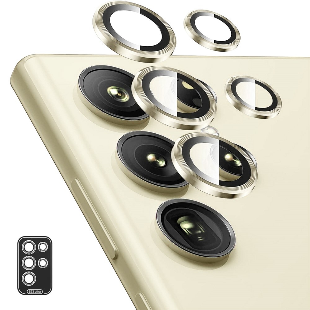Cubre objetivo de cristal templado aluminio Samsung Galaxy S24 Ultra oro