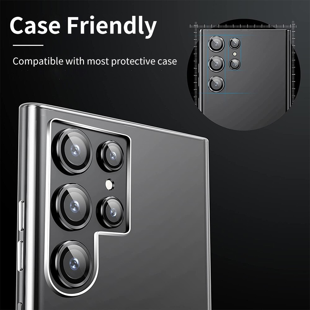 Hat Prince Cubre objetivo de cristal templado aluminio Samsung Galaxy S24  Ultra negro - Comprar online