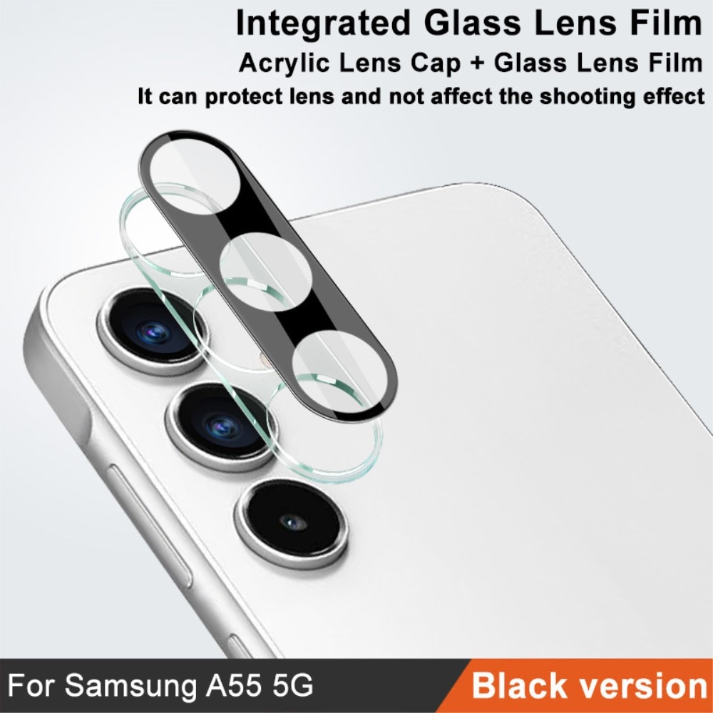 Cubre objetivo de cristal templado de 0,2mm Samsung Galaxy A55 Negro