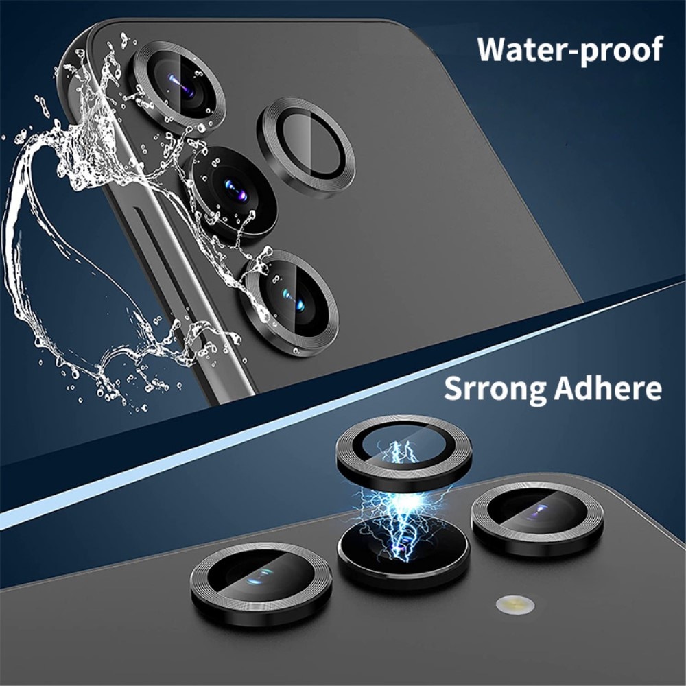 Cubre objetivo de cristal templado aluminio Samsung Galaxy A35 negro