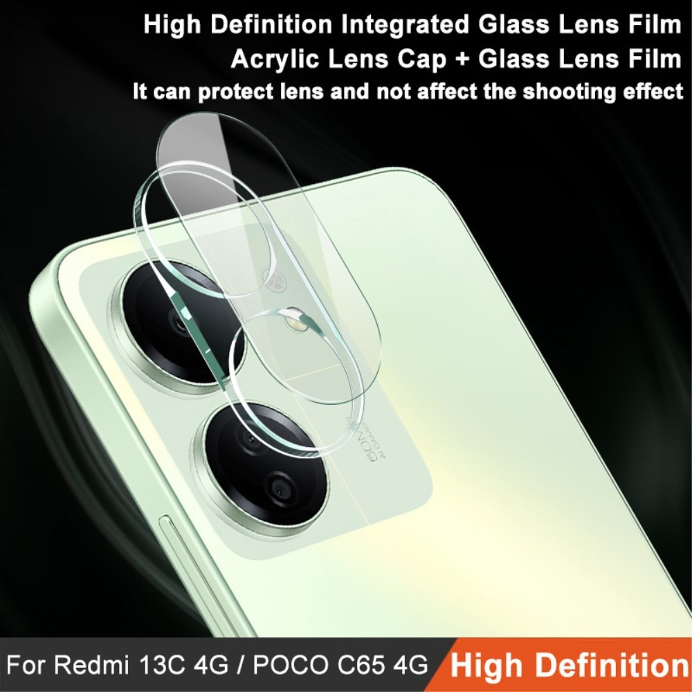 Cubre objetivo de cristal templado de 0,2mm Xiaomi Redmi 13C Transparente