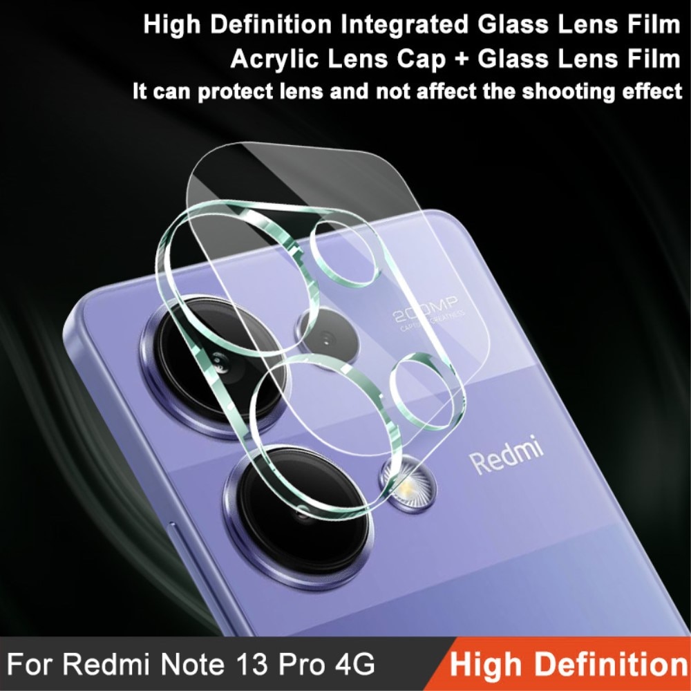 Cubre objetivo de cristal templado de 0,2mm Xiaomi Redmi Note 13 Pro 4G Transparente